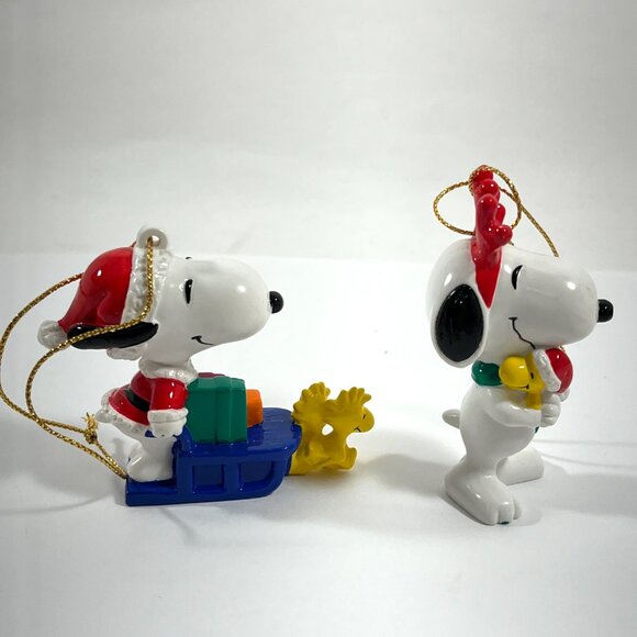 Peanuts Snoopy Whitman's Christmas PVC Ornaments Lot of 8 Train Set -  2" - 2.5" - Picture 13 of 14